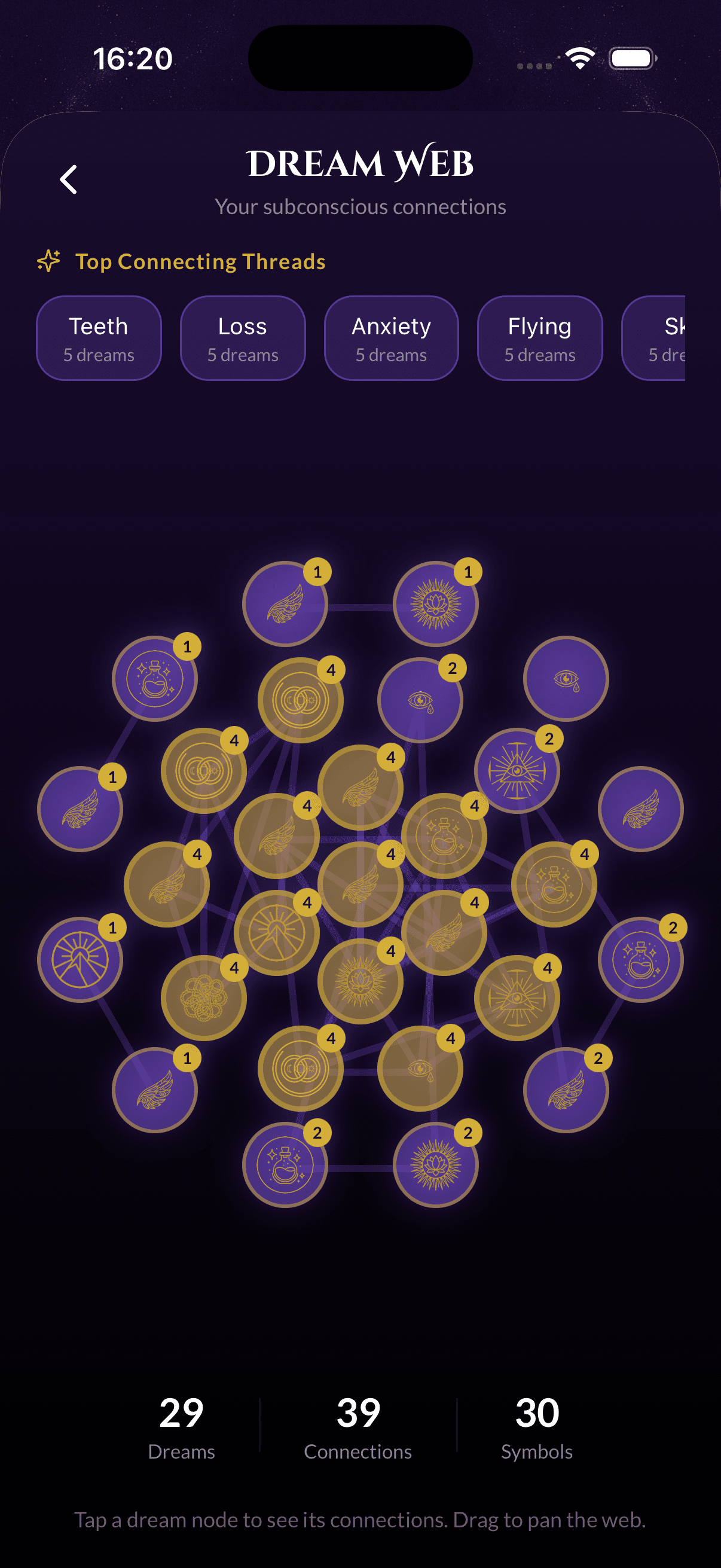 Dream Web Connection Visualization