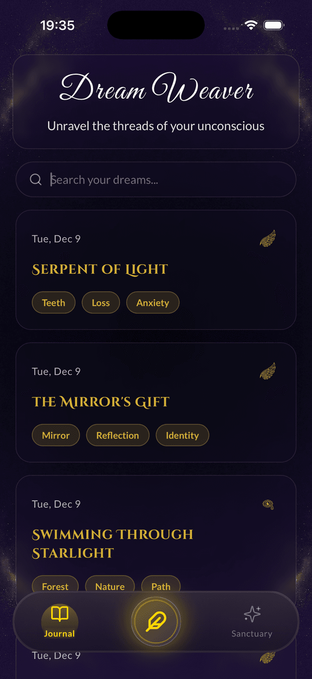 Dream Weaver App Screenshot