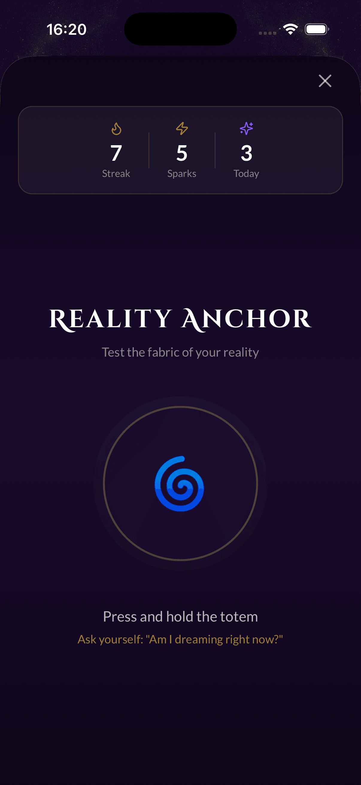Reality Anchor Training for Lucid Dreams