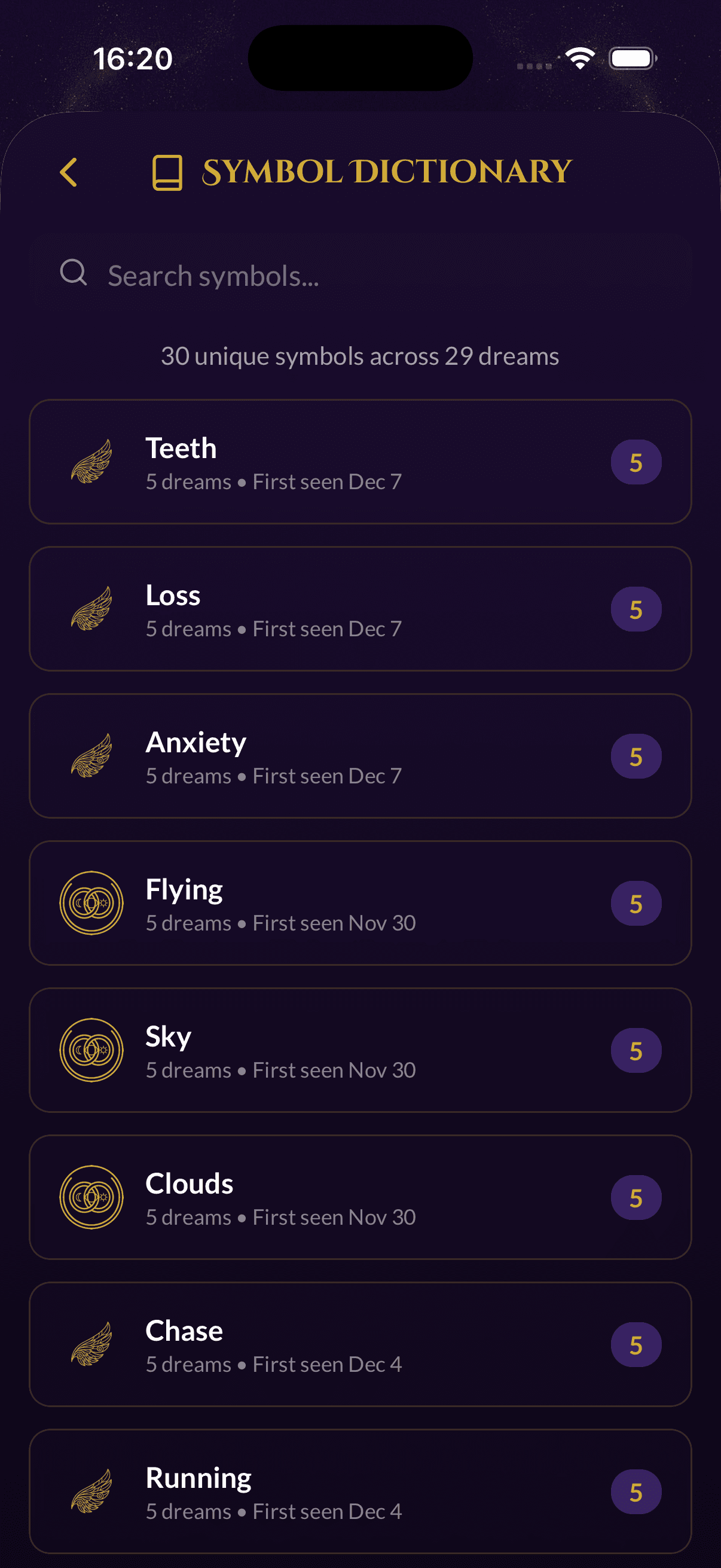 Dream Symbol Dictionary